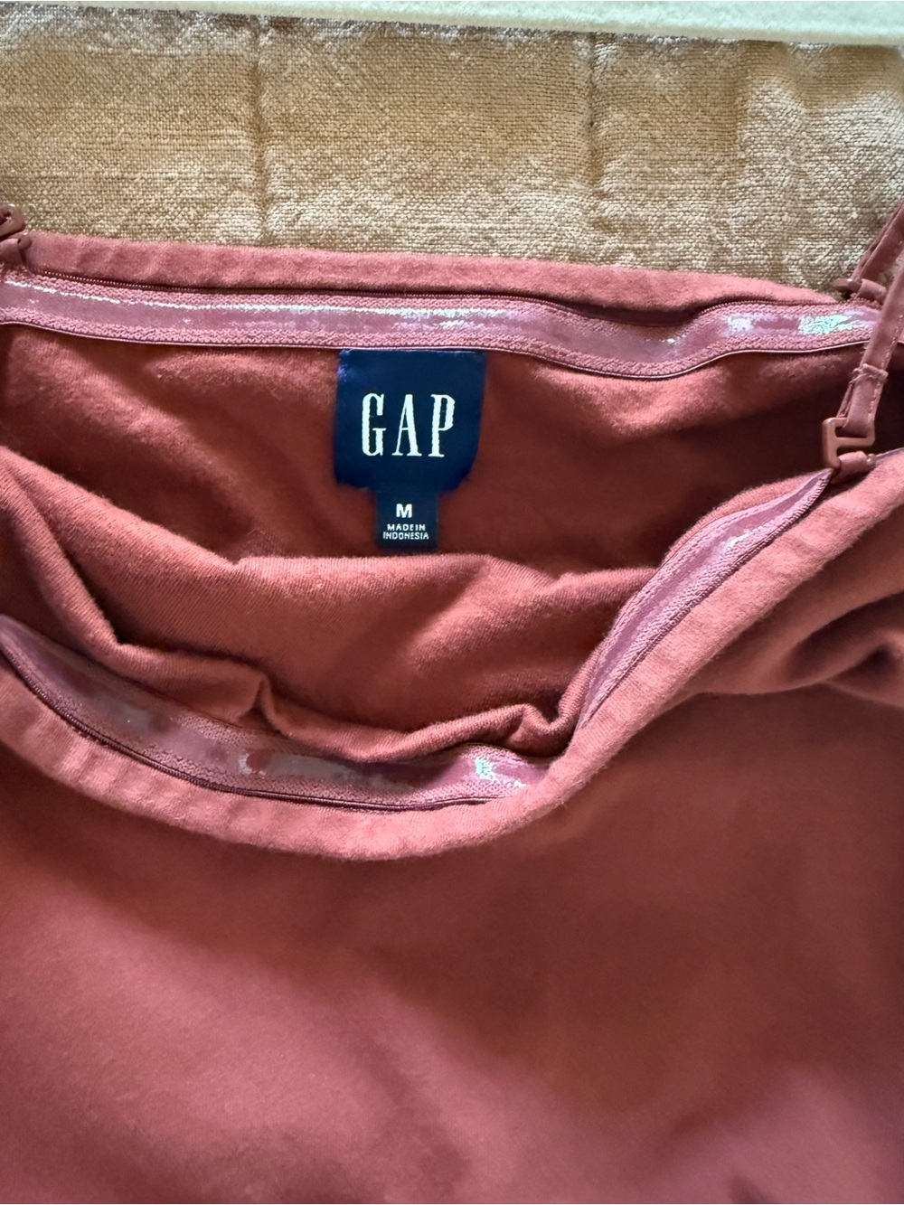 GAP Women’s Rust Brown Spaghetti Strap Midi Dress - Picture 2 of 4